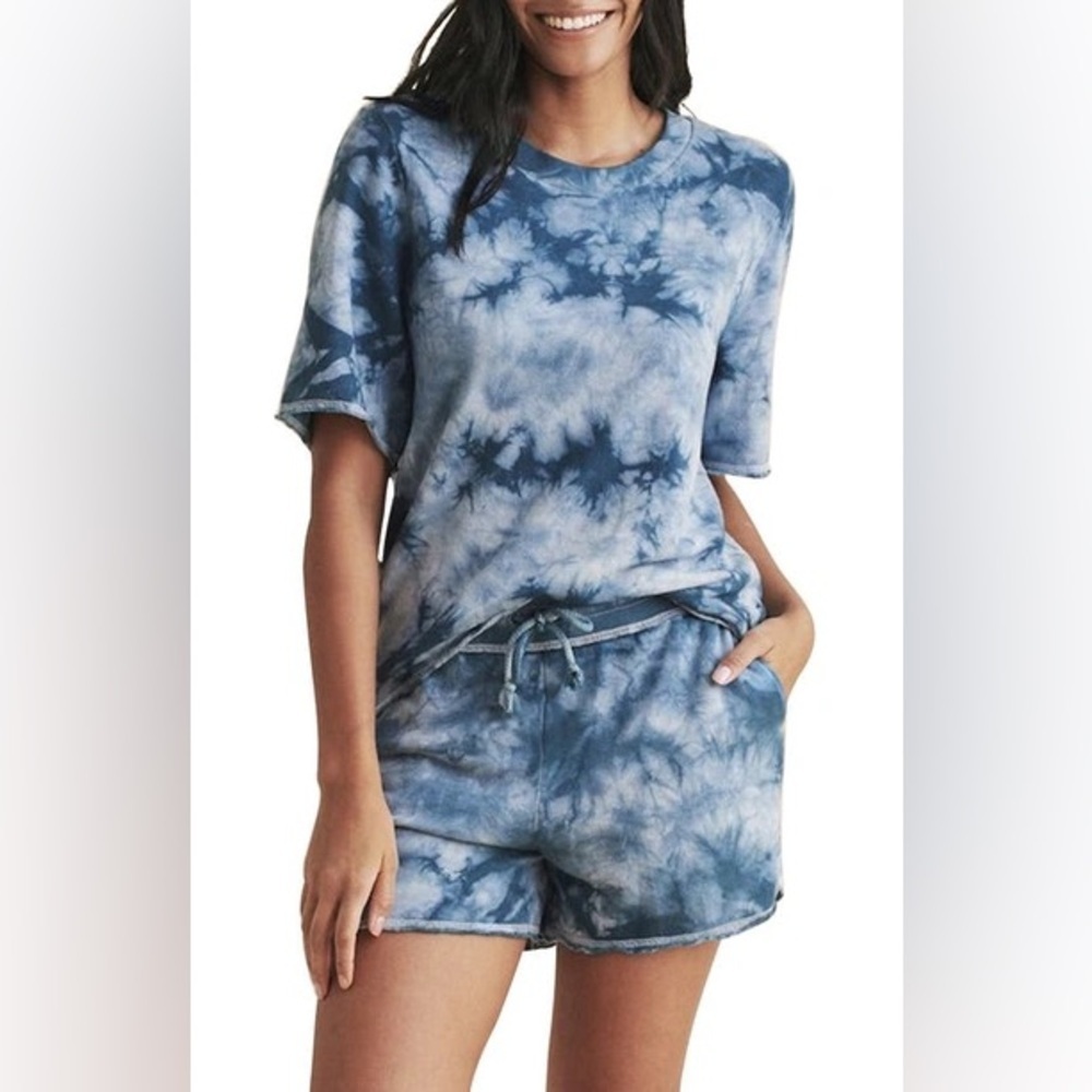 ‼️RARE‼️🎸FAHERTY🎸🔥NWT🔥GO EASY TIE DYE T-SHIRT in MAJOLICA BLUE—
Size S
